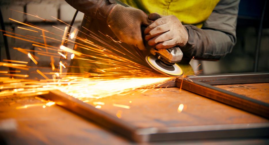Grinding,The,Seams,Of,A,Metal,Frame,-,Bright,Sparkles